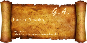 Gerle Aranka névjegykártya